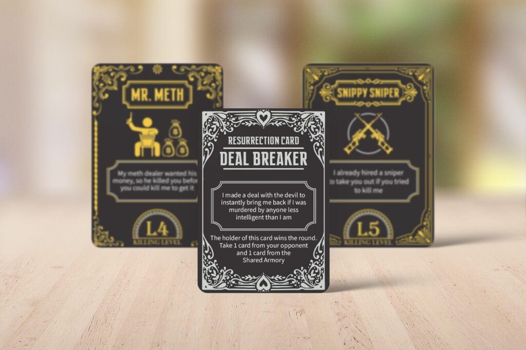 Dark-humor collectible card game Dark-humor collectible card game