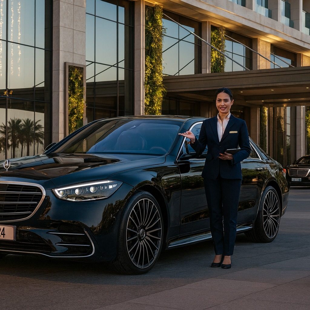 Luxury car hire with driver Switzerland — premium chauffeured transport