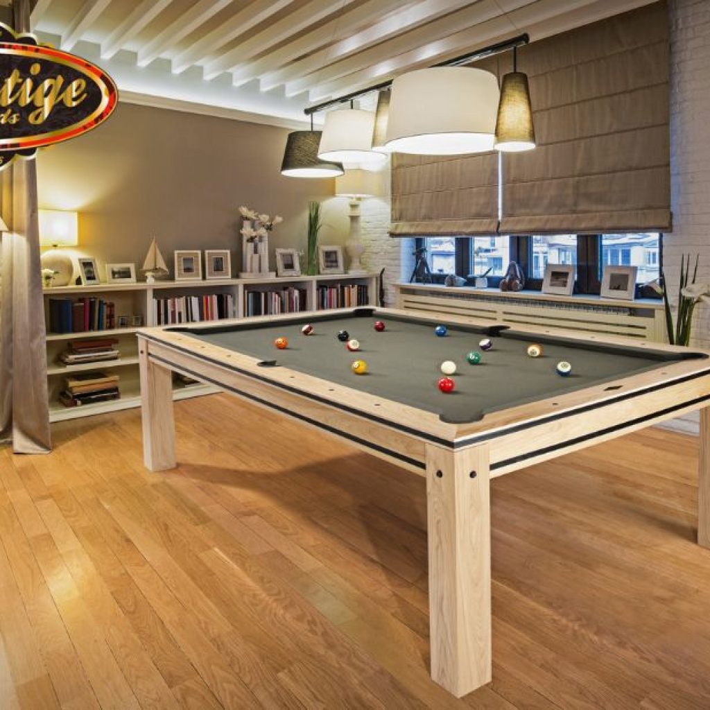 Compact 6-Foot Billiards Table with Integrated Dining Top