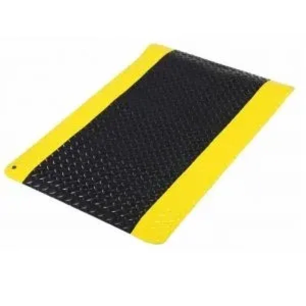 Non-slip, conductive flooring tiles for safe, static-free environments Non-slip, conductive flooring tiles for safe, static-free environments