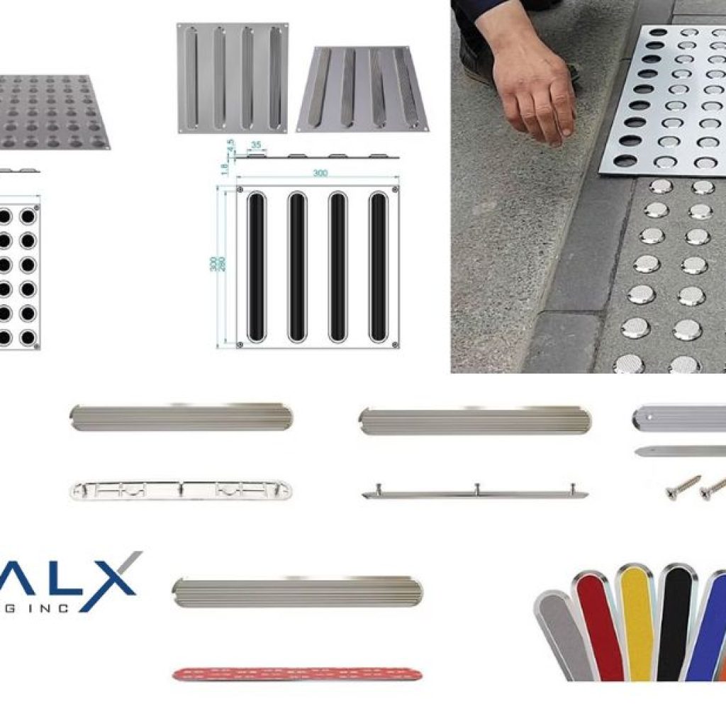 Convincing non-slip tactile indicators for safe pedestrian guidance